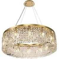 Verona Round Chandelier - Gold, Crystal