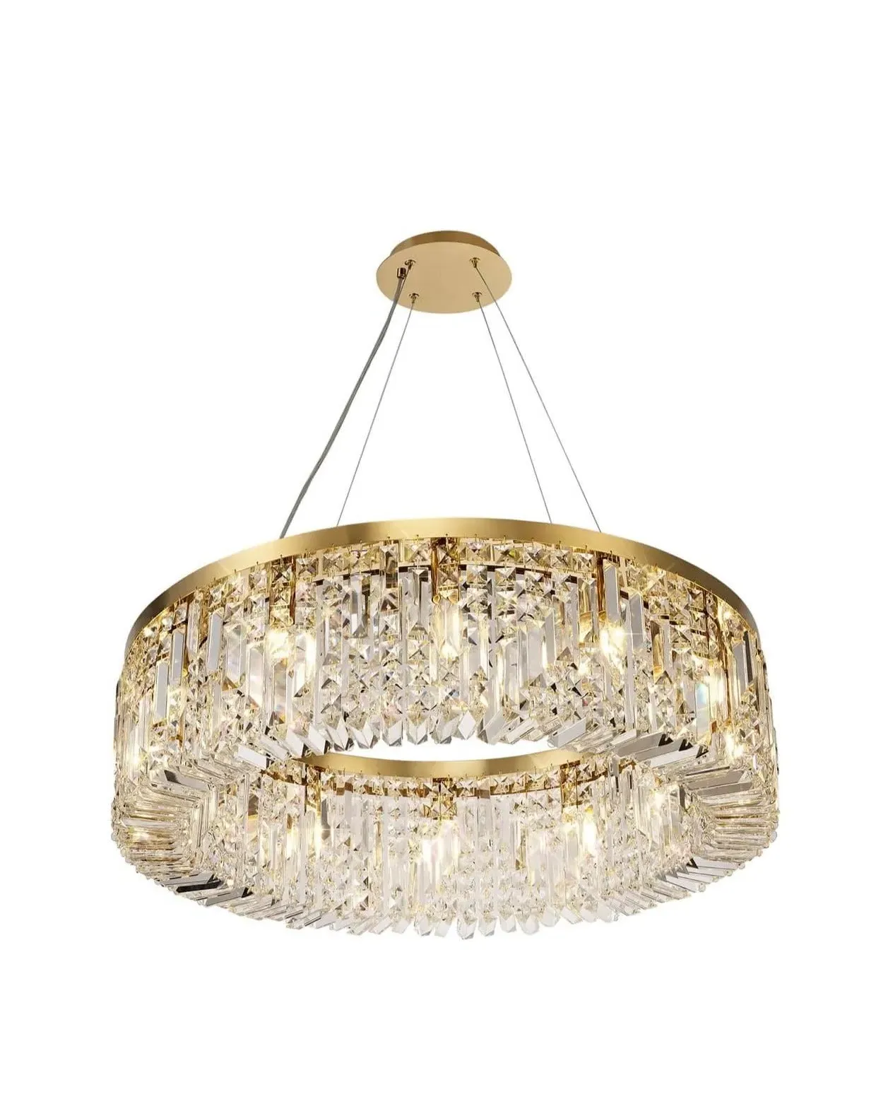 Verona Round Chandelier - Gold, Crystal image