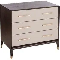 Vienna Chest of 3 Drawers - Ceramic Grey, Metal and Wood alternate view