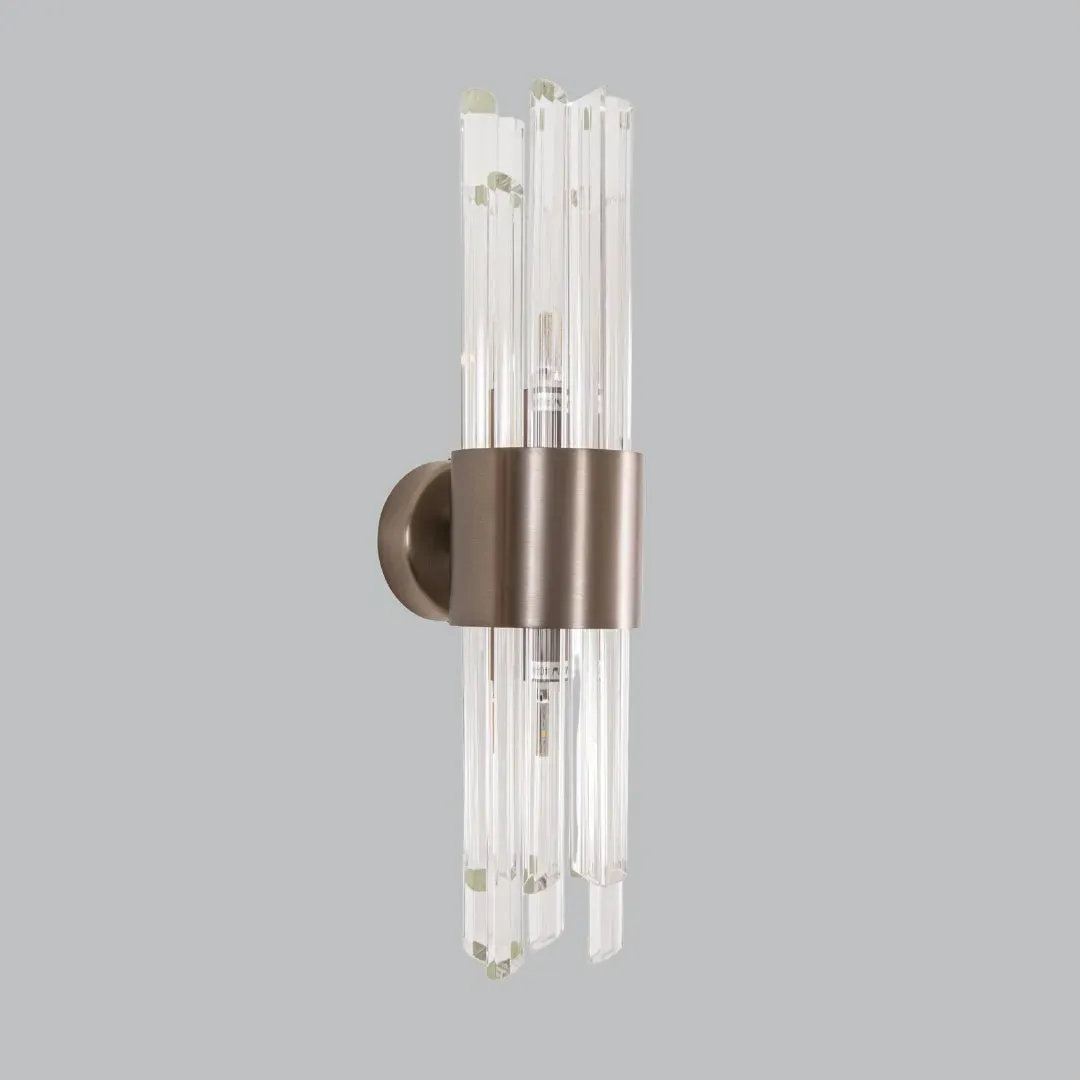 Wall Lamp with Glass Rods - Brushed Bronze