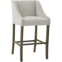 Woven Barstool - Light Grey