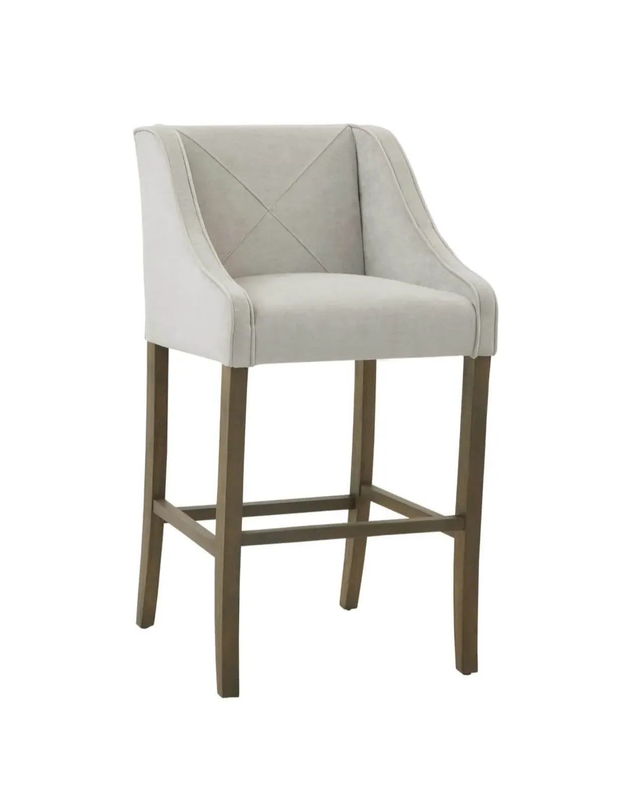 Woven Barstool - Light Grey image