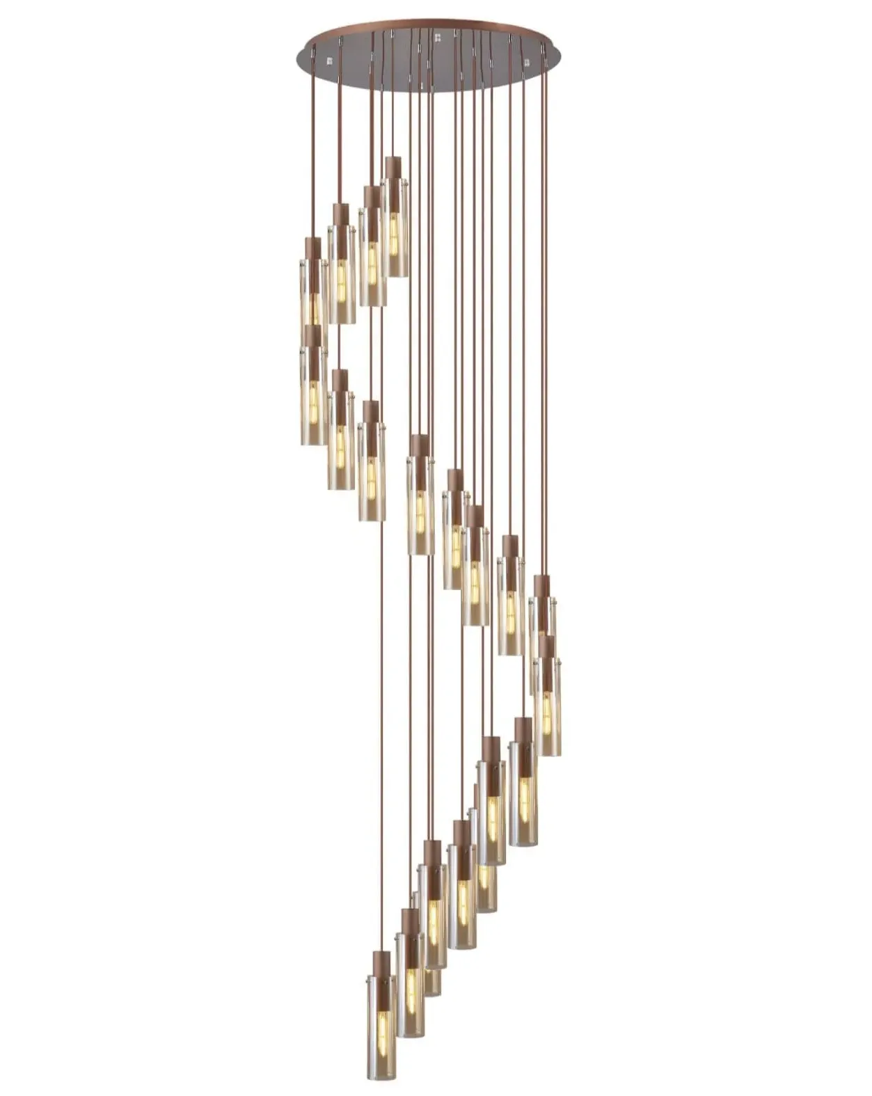 Zeus Cluster Pendant Light - Mocha, Glass