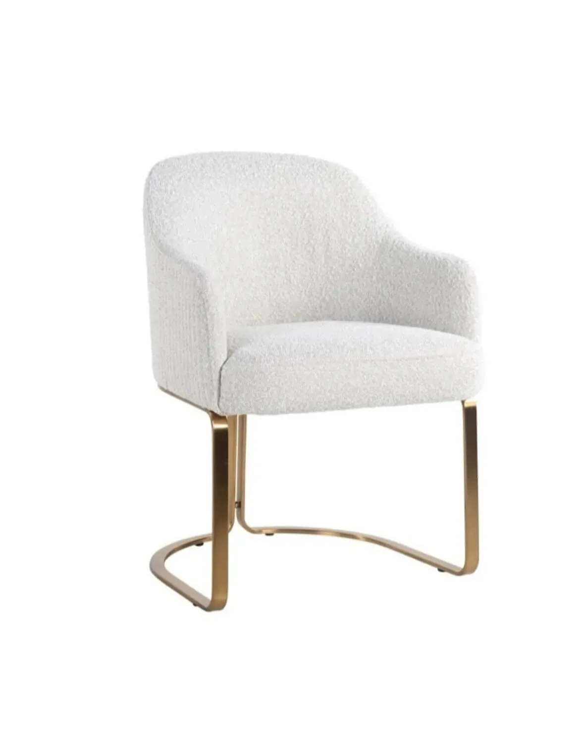 white-boucle-dining-chair image