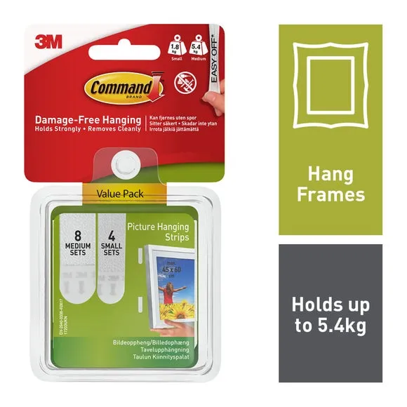 Command Small & Medium Picture Hanging Strips Value Pack - White product
