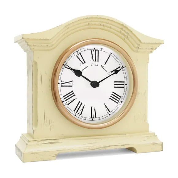 Mantel Clock with Roman Numerals - Buttermilk alternate view