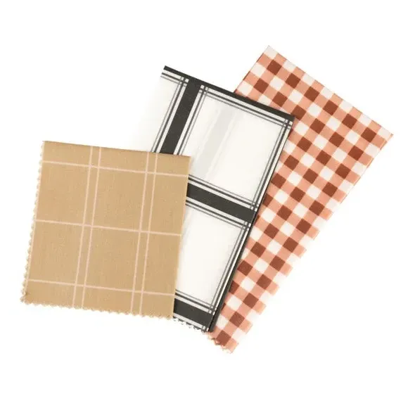 Pack of 3 Beeswax Wraps - Multicolor