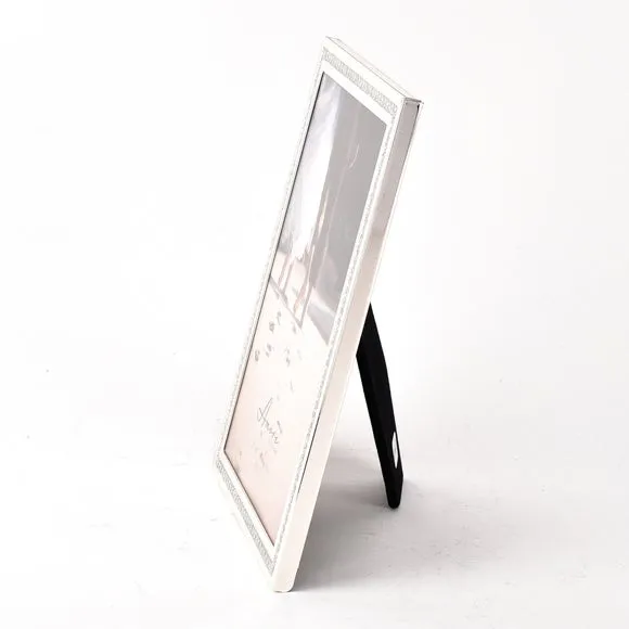 Sparkle Border Portrait Photo Frame - Silver, Metal alternate view