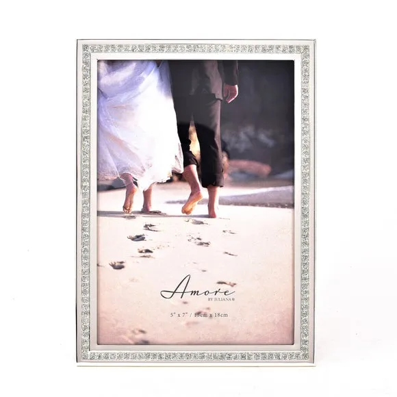 Sparkle Border Portrait Photo Frame - Silver, Metal product