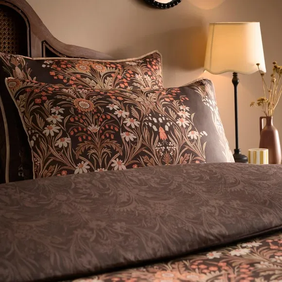 Audrey Duvet Cover & Pillowcase Set - Red, Cotton Sateen alternate view