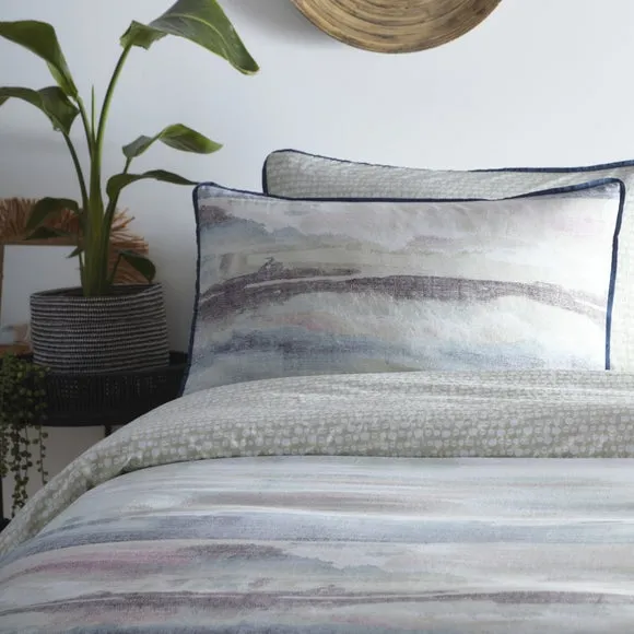 Duvet Cover Set with Pillowcase - Blue, Cotton alternate view