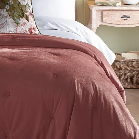 Austell Bedspread - Pink, Velvet alternate view