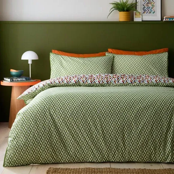 Star Geo Duvet Cover & Pillowcase Set - Natural, Cotton alternate view