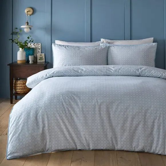 Willow Tree Scene Duvet Cover & Pillowcase Set - Blue, Cotton alternate view