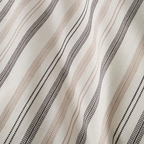 Yarn Dyed Thin Stripe Duvet Cover & Pillowcase Set - Natural, Cotton alternate view