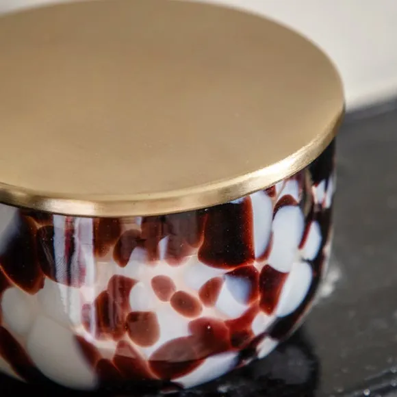 Multi Wick Candle Confetti Style - Brown, Glass alternate view