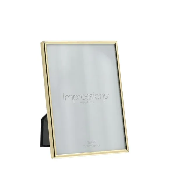 Impressions Thin Oblong Photo Frame - Brass, Metal product