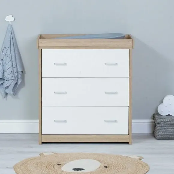 Babymore Luno Veni 3-Drawer Chest & Changing Unit - White product