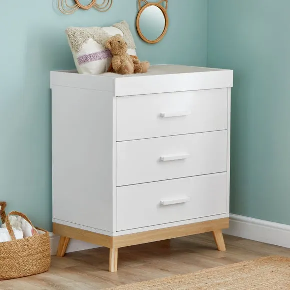 Mona Nursery Chest Changing Table - White alternate view