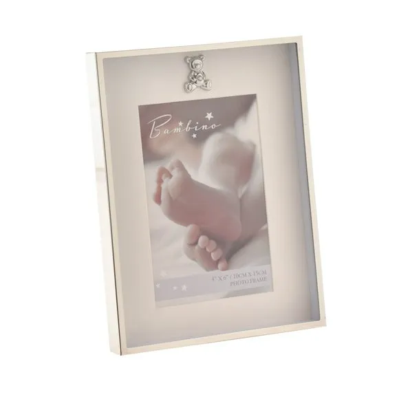 By Juliana Teddy Icon Border Photo Frame - Silver product