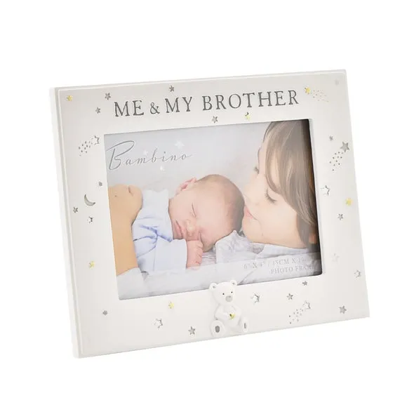 Juliana Me & My Brother Freestanding Photo Frame - White, Resin product