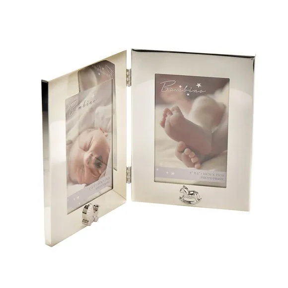 Silver Plated Double Photo Frame - Silver alternate view