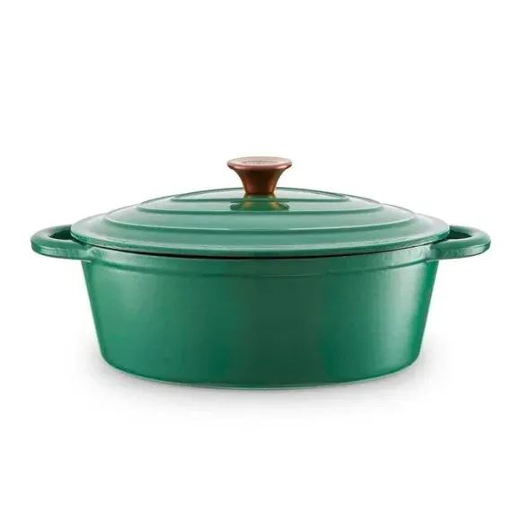 Barbary & Oak Oval Casserole Dish - Green, Cast Iron product
