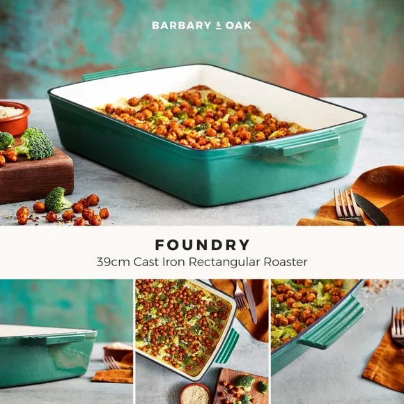 Cast Iron 39cm Roaster Dish - Green alternate view