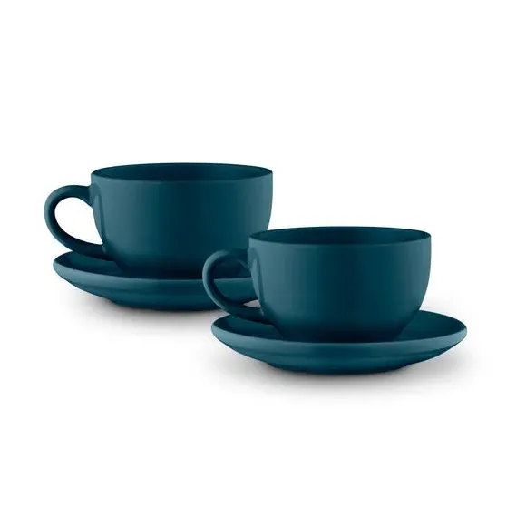 Nattura Americano Cup and Saucer Set - Teal, Stoneware product