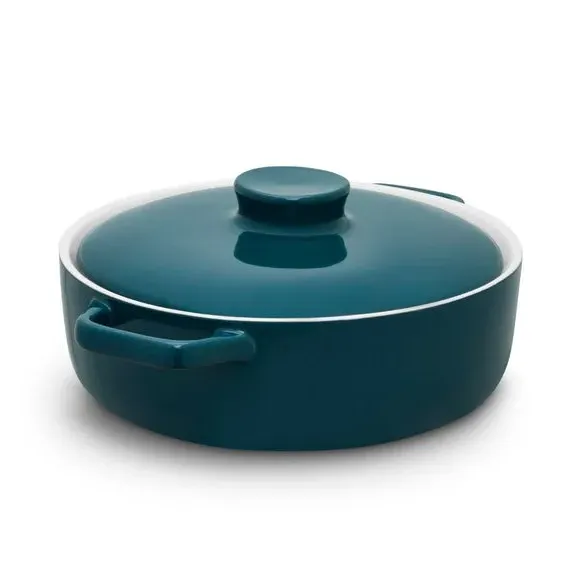 Nattura Shallow Casserole Dish 23.5cm - Dark Green, Stoneware product