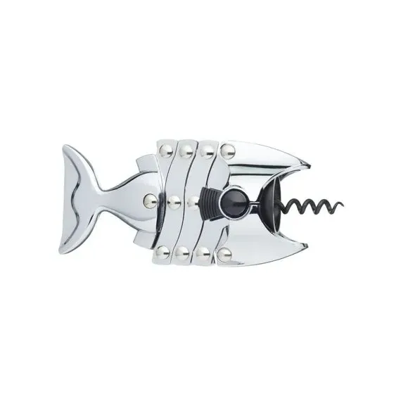 Barcraft Lazy Fish Corkscrew - Silver, Stainless Steel alternate view