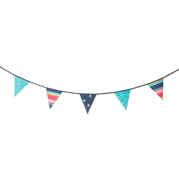 Mini Confetti Heart Flag Bunting - Multicolor alternate view