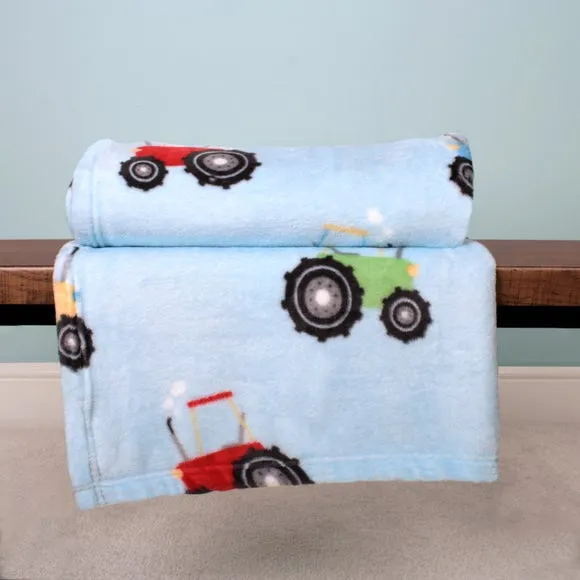 Farmyard Friends Throw Blanket - Blue, Polyester product
