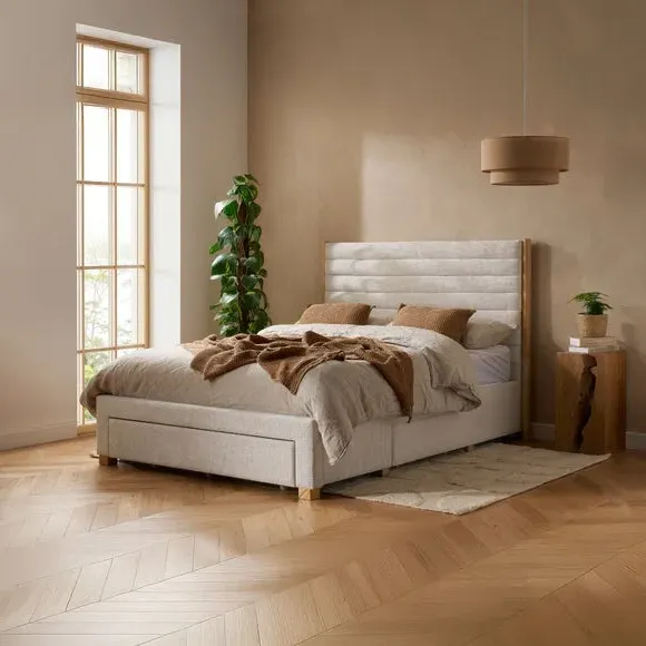 Arabella Storage Bed Frame - Cream, Upholstered product