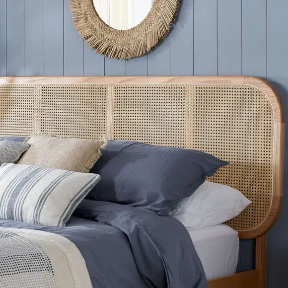 Elina Rattan Bed Frame - Oak alternate view