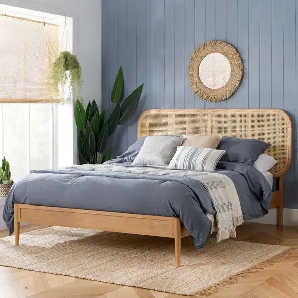 Elina Rattan Bed Frame - Oak product