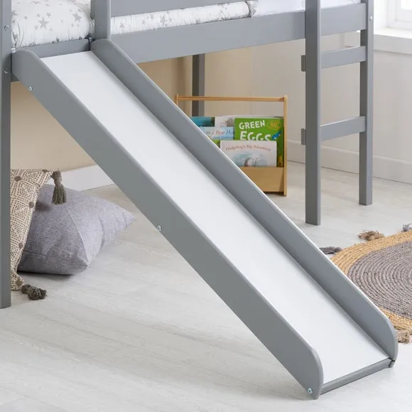 Frankie Single Mid Sleeper with Slide - Grey alternate view