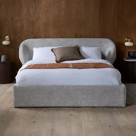 Milan Chenille Bed Frame - Grey alternate view
