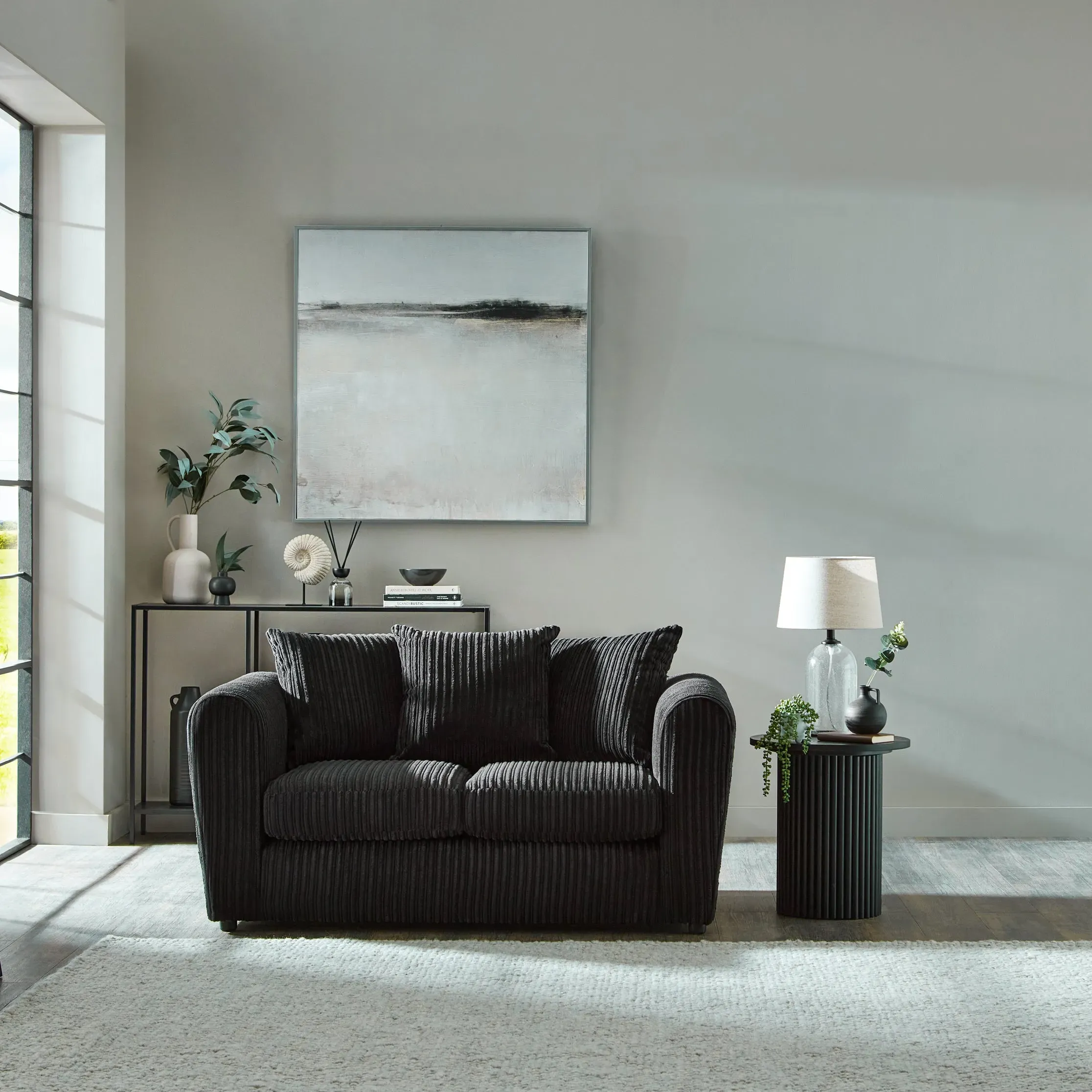 blake-jumbo-cord-2-seater-sofa-black image