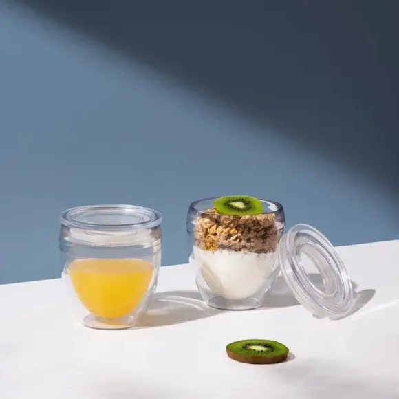 Pavina To Go Set of 2 Double Walled Tumbler with Lid - Clear product