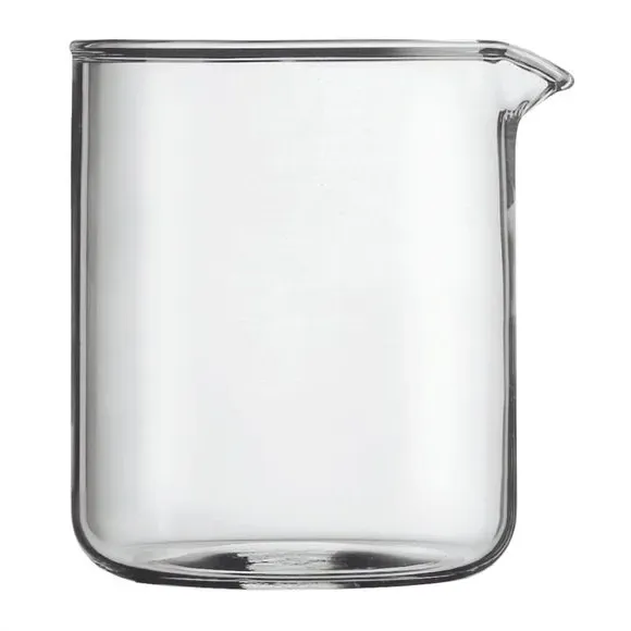 Spare 4 Cup Coffee Beaker - Clear, Borosilicate Glass