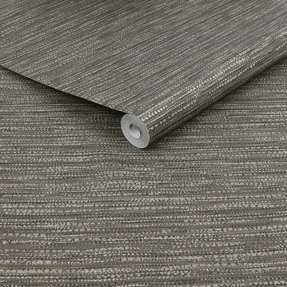 Chunky Weave Wallpaper - Charcoal alternate view
