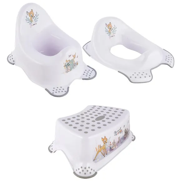Keeeper Bambi Baby Toilet Starter Set with Step Stool - White product