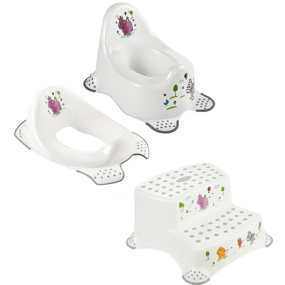 Keeeper Funny Zoo Toilet Starter Set with Double Step Stool - White product