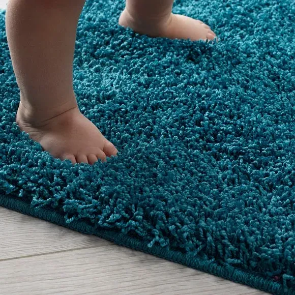 Antibacterial Bath Runner - Teal Blue, Polypropylene alternate view