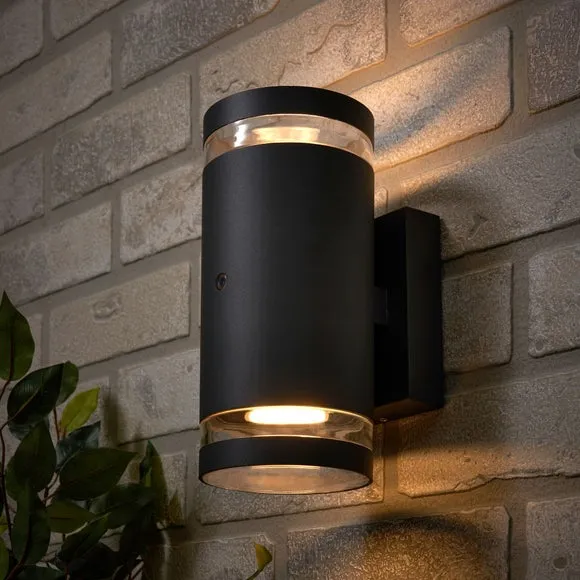 Skye 2 Light Outdoor Sensor Wall Light - Grey by Dunelm, alternate view