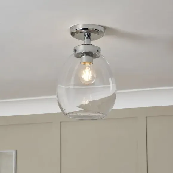 Bryn Tulip Adjustable Pendant Light - Silver, Steel & Glass alternate view