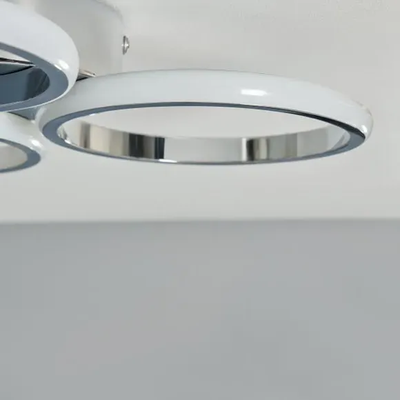 Chios 3-Light LED Flush Ceiling Light - Silver, Metal alternate view