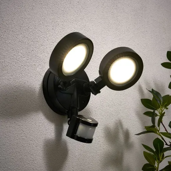 Jual 2-Light LED PIR Adjustable Outdoor Floodlight - Black alternate view