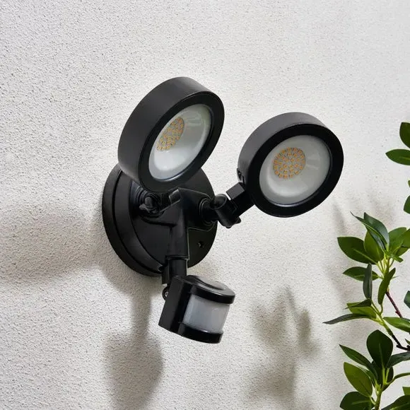 Jual 2-Light LED PIR Adjustable Outdoor Floodlight - Black product